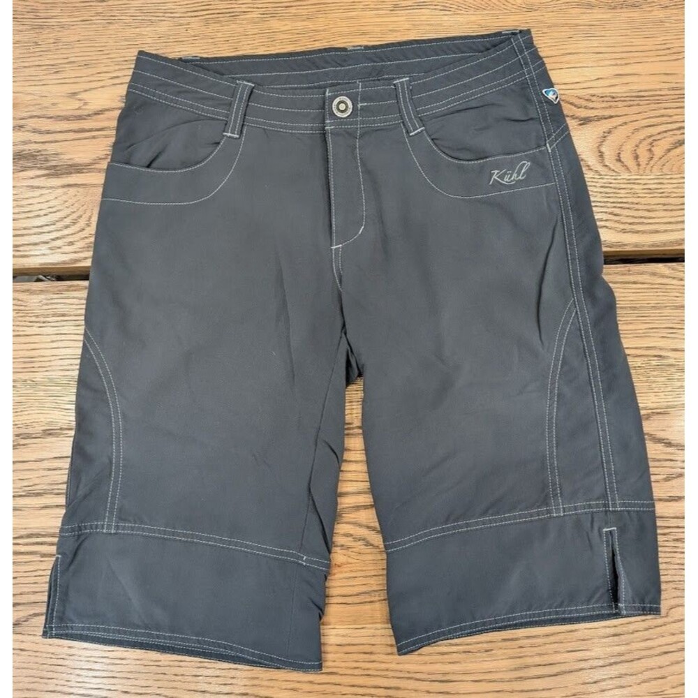 Kuhl Travl Bermuda Shorts Womens 4 Gray Stretch Nylon Hiking Outdoor Travel